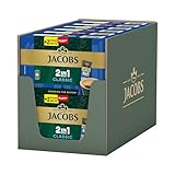 Jacobs 2in1 Classic, Instant Kaffee Sticks, löslicher Bohnenkaffee mit Creamer, 12 x 10+2 Sticks, 144 Getränke