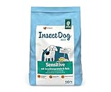 Green Petfood InsectDog Sensitive (1 x 10 kg), Hundefutter mit nachhaltigem Insektenprotein als einzige tierische Proteinquelle, nachhaltiges Trockenfutter für ausgewachsene und sensible Hunde