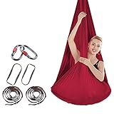 Brinny Aerial Yogatuch DIY Premium Equipment Yoga Tuch Elastische Hängematte Anti-Gravity-Yoga Set mit Stoff Zubehör 4m*2.8m