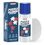 Nariolar Puzzle Kleber Transparent mit Applikator Geeignet für Befestigen und Aufhängen von Puzzles, Schnell Trocknend, 120ml