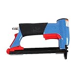 Druckluftnagler, Profi Drucklufttacker mit Transportkoffe Druckluft 4-6bar Klammerlänge 4-16 mm Test GUT - SEHR GUT, Tiefenkontrollrad, Sicherheitsschlagsperre für Werkstatt und Haus