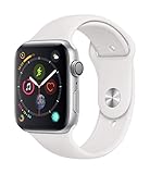 Apple Watch Series 4 44mm (GPS) - Aluminiumgehäuse Silber Weiß Sportarmband (Generalüberholt)