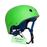 HUDORA Skaterhelm - Skateboard-Helm für Kinder, Jugendliche und Erwachsene - Hochwertiger Kopfschutz - zum Skaten, Skateboarden, Scooterfahren und Fahrradfahren - grün, Gr. 51-55