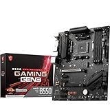 MSI B550 GAMING GEN3 Mainboard ATX, AM4 - AMD Ryzen 5000 bereit - DDR4 Boost 4400+MHz/OC, PCIe 3.0 x16, 1 x M.2 Gen3, 1G LAN