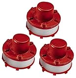 Szwaldaper 3-teilige Fadenspule for Einhell CE-CT 36/30 Li E Solo AGILLO 36/255 BL AGILLO 18/200 Rasentrimmer, Ersatzteilnummer 3405096, Länge 8 m Trimmer-Spulenfaden