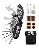 Teslniher Fahrrad Multitool 16-in-1, Fahrrad Reparatur Set Fahrrad Werkzeug für Mountainbike Unterwegs Fahrrad-Multifunktionswerkzeug
