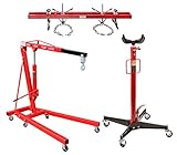 otgerlensker products Motorkran mit Haken + Getriebeheber 500 KG + Motorbrücke Motorträger 500 kg