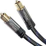 KabelDirekt – TOSLINK-Kabel Nylon-Braiding, optisches Audiokabel – 1,5 m – Glasfaserkabel für Soundbar (TOSLINK auf TOSLINK, digitales S/PDIF-Kabel, Stereoanlage/Verstärker, Heimkino, Xbox One/PS4)
