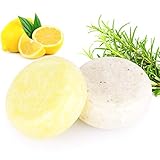 PHOGARY 2 Stücke Haar Shampoo Bar, Haar Seife Verschiedene Duft-Pflanzenessenz-Shampoo für trockenes u. Geschädigtes Haar, 3.88 oz (Rosmarin + Zitrone)