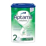 Aptamil Organic 2 – Bio Folgemilch nach dem 6. Monat, Mit Omega 3, DHA & ALA, Ohne Palmöl, Babynahrung, Milchpulver, 1x 800 g