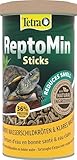 Tetra ReptoMin Sticks Schildkröten-Futter - ausgewogenes Hauptfutter für ausgewachsene Wasserschildkröten, 1 L Dose