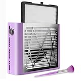 Depvko Staubabsaugung für nägel, 60W leistungsstarker Nagelstaubsauger Nail Tech mit wiederverwendbarem Filter und Bürste, elektrischer Staubventilator-Saugmaschine Maniküre-Werkzeug für Acrylnägel