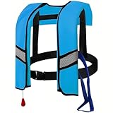 TUPOSTAR Automatisch Aufblasbare Rettungsweste, Rettungsweste FüR Wassersport, Wassersport Weste FüR Erwachsene, Mit Pfeife Und Leuchtfolie, FüR RettungseinsäTze Und Wassersport,07,Automatic