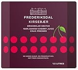 Frederiksdal Kirschsaft, 100% Natürlicher Kirsch Saft, Kaltgepresst Direktsaft aus dänischen Sauerkirschen, Hohe Antioxidantiengehalt, GVO-frei, Glutenfrei, Zuckerfrei, Cherry juice, 1,5 l