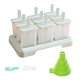 Eisformen Eis Am Stiel, 9 Eisformen Wiederverwendbar, Antihaftend Diy Amüsant Eis Form, Eis Am Stiel Formen Mit Silikontrichter Und Reinigungsbürste, Bpa-Freie, Grün