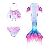 Generisch 𝙈eerjung𝙛rauen𝙛losse Mädchen Mit Bikini Set Schwimm𝙛lossen Kinder 𝙈eerjung𝙛rau Badeanzug Badebekleidung Bikinis 𝙛lossen 𝙈eerjung𝙛rauen Schwimmanzug Bikinis Für 4-13 Jahre