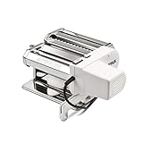 G3 Ferrari G20121 Nudelmaschine Sfoglia Mia, 15 cm Walzen, 9 Teigdickenstufen, 5 Pastasorten, Edelstahlgehäuse, Inklusive Zubehör, Weiß