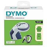 DYMO Omega Prägegerät | kleines Beschriftungsgerät mit Dreh-klick-System und ergonomischem Design | für zu Hause und für Bastel- und Hobbyprojekte (£/€, Ä, Ö und Ü)