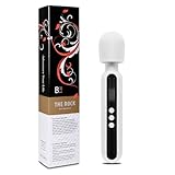 NEU - „THE ROCK XL“ KRÄFTIGER 23,5 cm MAGIC WAND für Frauen JETZT mit DISPLAY - Massagestab ummantelt von hochwertigem PREMIUM SILIKON in weiss, weiß von „BuyAndFeelGood“