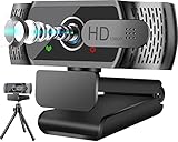 neefeaer Full HD1080P Webcam mit Mikrofon und Stativ, Automatischer Lichtkorrektur, USB PC Webcam mit Abdeckung,97° Weitwinkel, PC Kamera für PC, Laptop, Computer, Linux, Mac