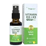Vitamin D3 + K2 Sofort-Spray 50 ml - Zitronengeschmack - 99,7+% All-Trans (Original K2VITAL® von Kappa) - Laborgeprüfte 1000 I.E. Vitamin D3 pro Anwendung