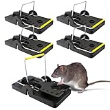 Hinrichs Rattenfallen 5 Stück - Wiederverwendbare Schlagfallen - Ratten Fallen - Hygienische Rattenschlagfalle - Falle für Haus & Garten - Rattenbekämpfung - Schlagfalle Ratte - Rattenfalle groß