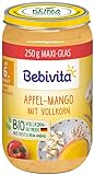 Bebivita Frucht & Getreide Apfel-Mango mit Vollkorn, 6er Pack (6 x 250 g)