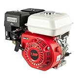 Benzinmotor Standmotor Kartmotor Motor StationäRmotor RüCkzugstarter Benzin OHV Industriemotor Für Grabenfräsen Generatoren Hochdruckreinigern Zementmischern usw Einzylinder 4-Takt 7.5PS 212CC Rot