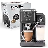Breville Prima Latte III Siebträgermaschine | Vollautomatische Espressomaschine/Kaffeemaschine mit Milchaufschäumer & italienischer Pumpe mit 19 Bar | kompatibel mit ESE-Pads | Grau [VCF146X]
