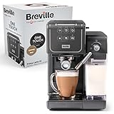 Breville Prima Latte III Siebträgermaschine | Vollautomatische Espressomaschine/Kaffeemaschine mit Milchaufschäumer & italienischer Pumpe mit 19 Bar | kompatibel mit ESE-Pads | Grau [VCF146X]