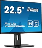 iiyama ProLite XUB2395WSU-B5 57cm 22,5' IPS LED-Monitor 16:10 WUXGA VGA HDMI DP USB2.0 Slim-Line Höhenverstellung Pivot FreeSync schwarz