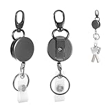 1 Stück Einziehbarer Schlüsselanhänger Ausziehbar,Schlüsselband Ausziehbar Keychain Ausziehbarer Schlüsselanhänger Schlüsselbund Schlüsselkette für Ausweishalter Schlüssel Kartenhalter Ausweis