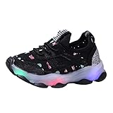 Led Mädchen Sport Run Babyschuhe Leuchtende Kinder Baby Schuhe Kleinkind Größe 13 Mädchen Schuhe, Schwarz , 15-18 Monate