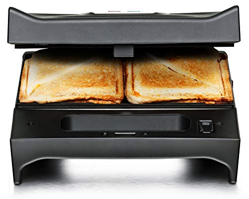 ROMMELSBACHER SWG 700 3-in-1 Multi Toast & Grill Max (Sandwich-Maker, belgisches Waffeleisen, Kontaktgrill, 3 wechselbare Alu-Druckguss-Platten, 2-Lagen Antihaftbeschichtung) schwarz/Edelstahl
