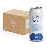 WaterMTN WTR natürlich alkalisches Quellwasser, hergestellt von Mt. Fuji, Japan, natürlich gefiltertes alkalisches Quellwasser in 473 ml recycelbaren Aluminiumdosen (12 Stück)