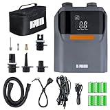 Niphean Electric Air Pump with (Build-in Battery), Auto-Off Paddle Board Pump for Inflatables&Deflation, Portable Air Pump with Storage Bag, Electric Pump for Paddle Board, Mattress, Tire