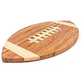 40YARDS American Football Brettchen aus Bambus-Holz für Frühstück, Abendbrot oder als Schneidebrett (30 x 17 cm) - Geschenk für Football Fans oder als Party Deko