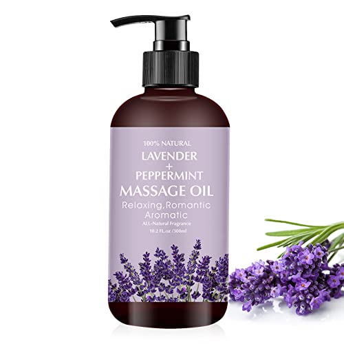 Lavendel Massageöl zur Beruhigung, Beruhigung und Entspannung müder, schmerzender Muskeln Massageöl Ideales Körperöl zur Befeuchtung der Haut für Männer und Frauen