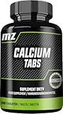 Calcium 200 Vegane Tabletten - Bio-Calciumcitrat 120mg pro Tablette - 200 Tage Vorrat - Unterstützt die Knochengesundheit - Nahrungsergänzungsmittel von MZ