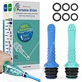 Tragbares Bidet für Toilette oder Reisen, universelles Duschrohr für Reisen, kompatibel mit jeder Flasche, diskret, ökologisch, Mini, ältere Menschen, Sprüher, Bio, persönlich, Handheld, 2 Stück