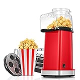 FOHERE® Popcornmaschine-1400W Süßes Popcorn Maker-Pops In 2 Minuten-17 Tassen-Für 4-6 Personen-Aluminium-Antihaft-Innentopf-öLfreier-Fettarmer Snack-Hausgemacht-Einzigartiges Design