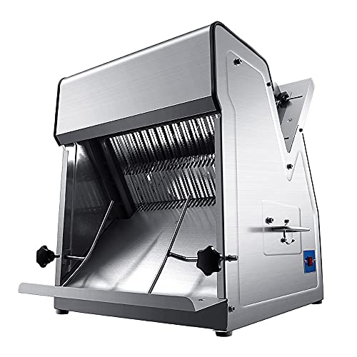 Kommerzielle Brotschneidemaschine 370 W, 12 mm Schinkenscheiben, 13-38 cm Brotschneidemaschine für hausgemachtes Brot, Lebensmittelschneidemaschine für Restaurants, CE/FCC