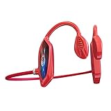 Ashikoi Knochen Leitung Drahtloses Bluetooth Headset, Stereo Ohr HöRer mit HäNgendem Sport, für, Sport, Gesundheit -Rot