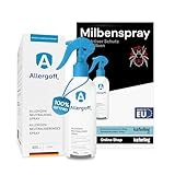 Allergoff Milbenspray 400ml - Allergenspray - 100% giftfrei - Milbenspray für Matratzen & Polster - Kinder- & tierfreundlich - 6 Monate Langzeitschutz - Ideal für Allergiker