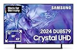 Samsung Crystal UHD 4K DU8579 Fernseher 50 Zoll, Samsung TV mit Dynamic Crystal Color, 4K Upscaling, AirSlim Design, Smart TV, GU50DU8579UXZG, Deutsches Modell [2024]