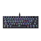 KANBUN Mechanische Gaming-Tastatur, kabelgebunden, 60% mechanische Gaming-Tastatur, RGB-Hintergrundbeleuchtung, ultrakompakter Blauer Schalter, für Mac Windows Laptop