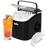 Brixy Eiswürfelmaschine - 1,3L - Mit Eisschaufel - Selbstreinigungsfunktion - 12KG / 24U - 9 Würfel / 6 Min - Schwarz