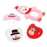 BESPORTBLE 4Stücke Weihnachts für Junge Mädchen Lustige Designs Pinguin Weihnachtsmann Sicheres für Natürliche Mundentwicklung für Kleinkinder