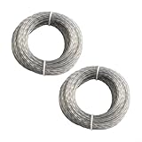 Bulevisiter Kernverstärkter Rasentrimmerfaden 2,0-3,0 mm x 15 m (30 m) Spulen-Set, Nylonfaden für Elektro-Trimmer und Freischneider, 2 Rollen (15 m x 2 mm x 2 Stück)