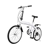 Owneed 20 Zoll Klappfahrrad mit 6 Gang-Schaltung Bike Faltrad für Erwachsene Outdoor Radfahren Pendeln Fahrräder Geeignet ab 135cm-180cm